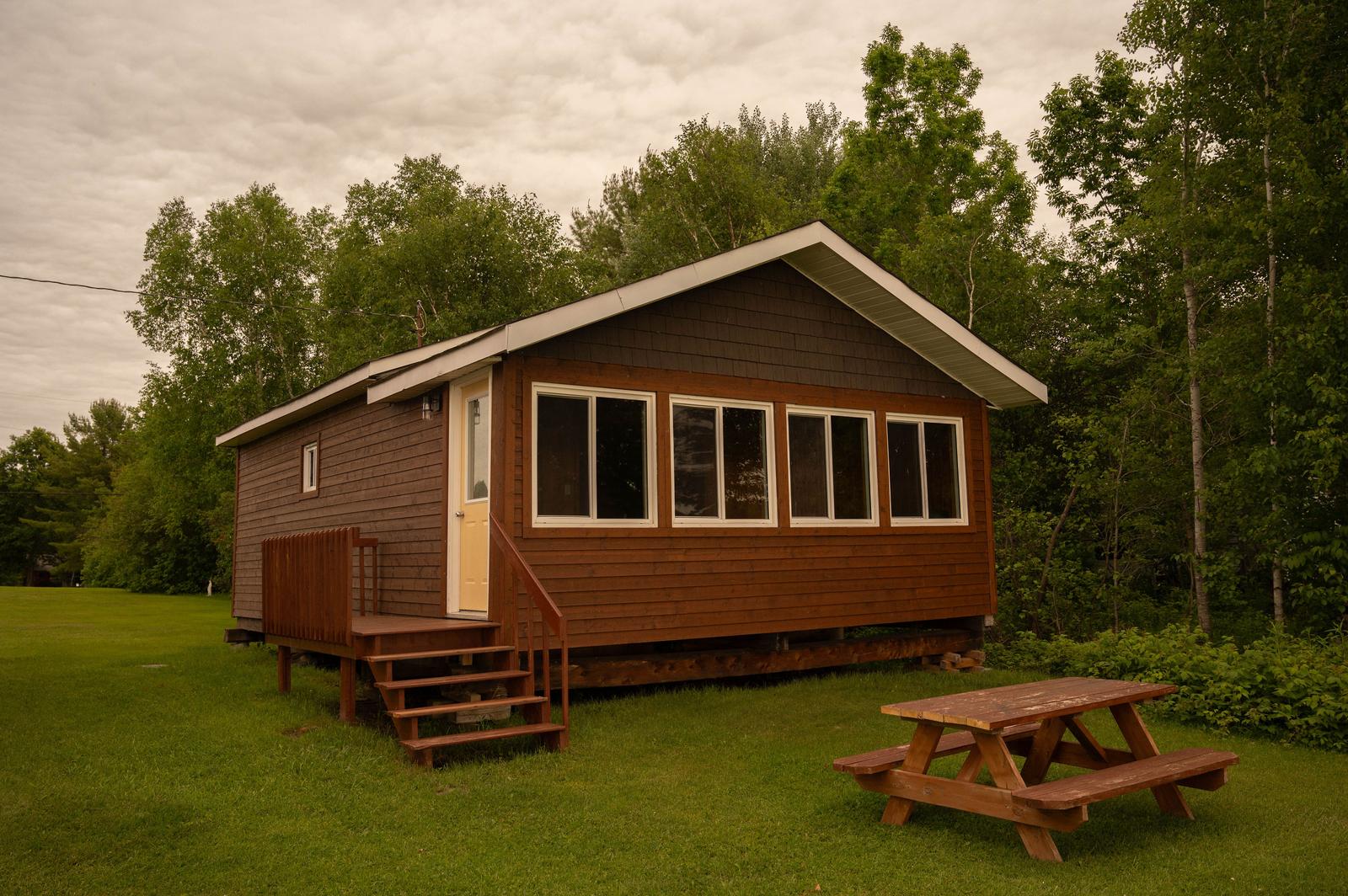 Cozy cottage exterior view